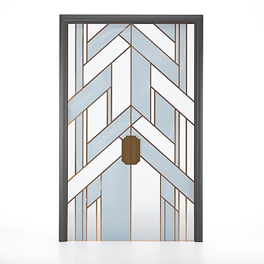 Elegant Glass Double Door  3D model image 1 