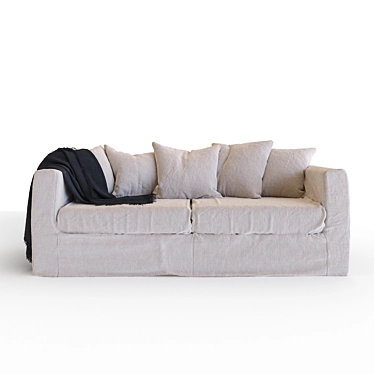 Contemporary Marseille 3-Seater Sofa 3D model image 1 