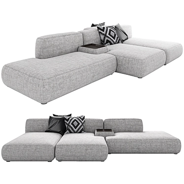 Premium 3D Sofa Model: Detailed & Rendered in V-Ray 3D model image 1 