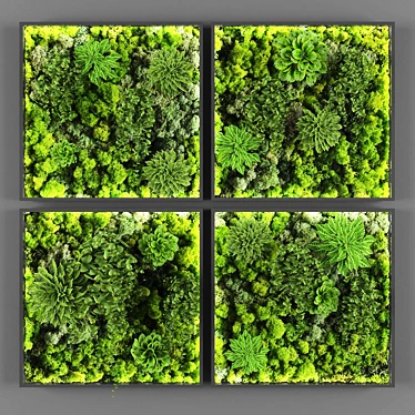 Eco-Vert: Stylish Vertical Garden 3D model image 1 