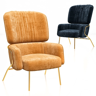 Cozy Cotton Lounge Chair 3D model image 1 