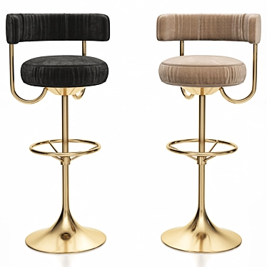 Swedish Design Bar Stools 3D model image 1 