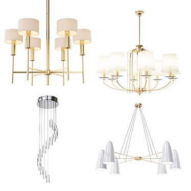 Modern Chandelier Collection 3D model image 1 