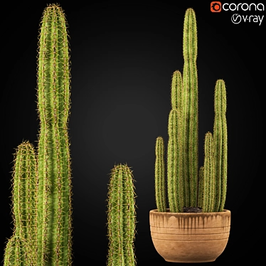 Botanical Oasis: 255 Exquisite Greens 3D model image 1 