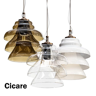 Elegant Illuminate: Cicare Pendant 3D model image 1 