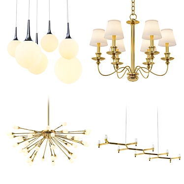 Modern Chandelier Collection 3D model image 1 