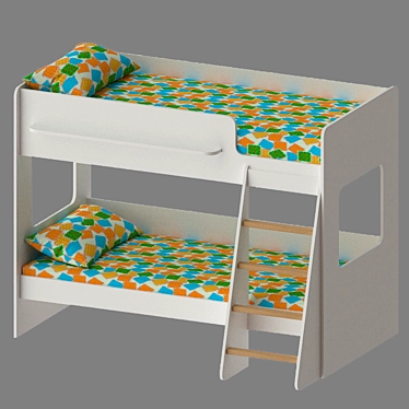 Elevate Sleep: Kids Bunk Bed 3D model image 1 