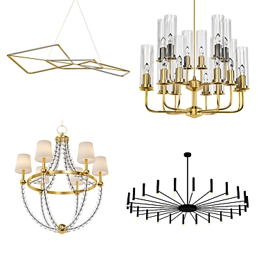 Modern Chandelier Collection 3D model image 1 