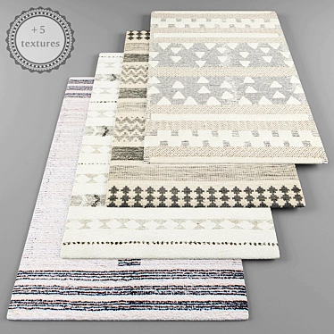 Modern Style Rugs Set 3D model image 1 