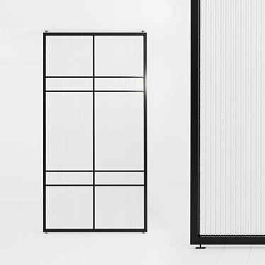 Flexible Glass Partition: Customizable & Versatile 3D model image 1 