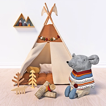 Cozy Teepee Hideaway 3D model image 1 