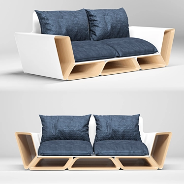 Modern Futon Sofa Pad 3D model image 1 