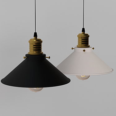 Elegant Scandinavian Pendant Lights 3D model image 1 