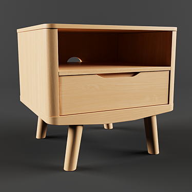 Elegant Bow 1 Bedside Table 3D model image 1 