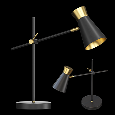 Short Unique Title: Modern Loft Desk Lamp 3D model image 1 