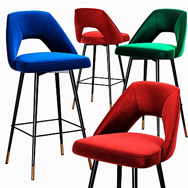 Avorio bar stool by Eichholtz: Elegant and Versatile 3D model image 1 