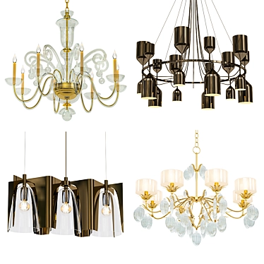 Modern Chandelier Collection 3D model image 1 