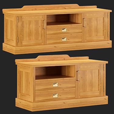 Stylish Yacht-inspired Country Cabinets 3D model image 1 