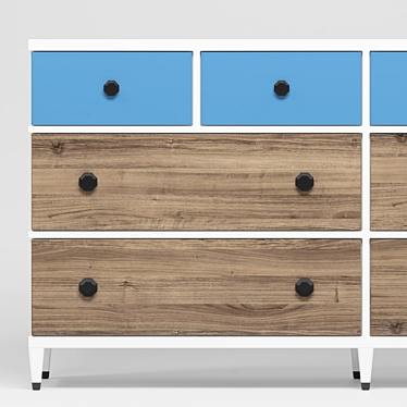 Versatile Wooden Chest of Drawers 3D model image 1 