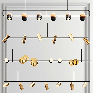 Luxury Linear Chandelier Collection 3D model image 1 
