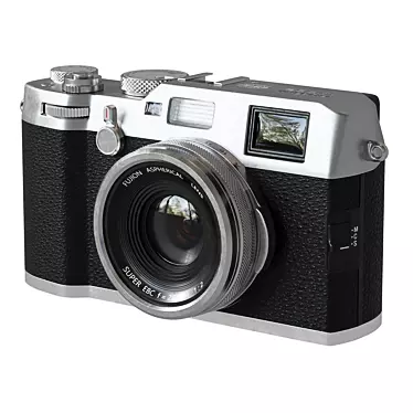 Premium Fujifilm X100F: Compact Silver Camera 3D model image 1 