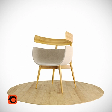 Astra Chair: Sleek Design for Modern Spaces 3D model image 1 