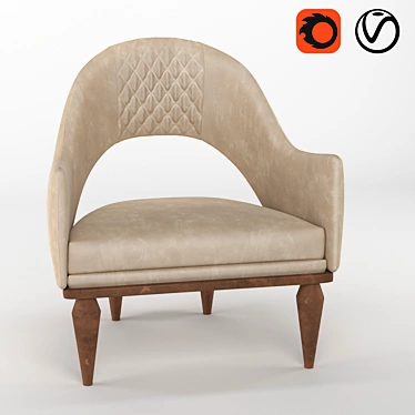 Cocoon Comfort: Cipriani Homood Armchair 3D model image 1 