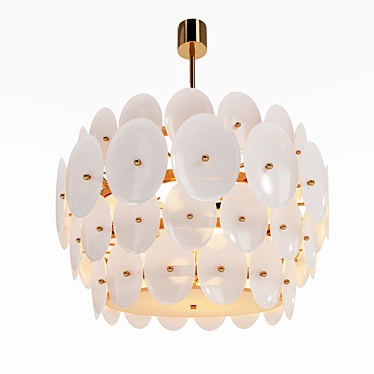 Halcyon Perle Chandelier: Elegant Illumination for the Perfect Ambiance 3D model image 1 