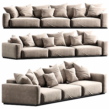 Modern Design Flexform Lario Sofa 3D model image 1 