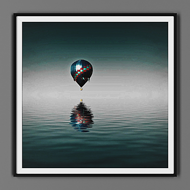 Elegant Black Framed Art 3D model image 1 