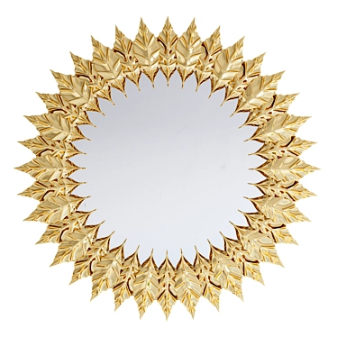 Glistening Gold Leaf Mirror 3D model image 1 