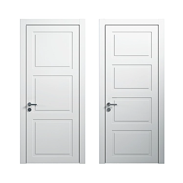 Elegant Neo Classic Door Set 3D model image 1 