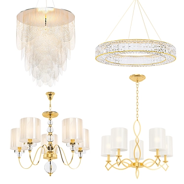 Modern Chandelier Collection 3D model image 1 