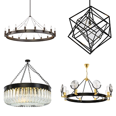 Modern Chandelier Collection 3D model image 1 