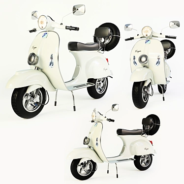 Vintage Vespa 04: High Quality 3D Model 3D model image 1 