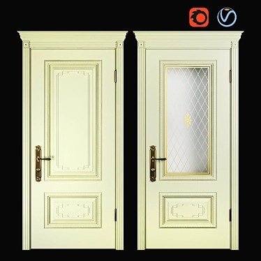 VIVA Classic Interior Door 3D model image 1 