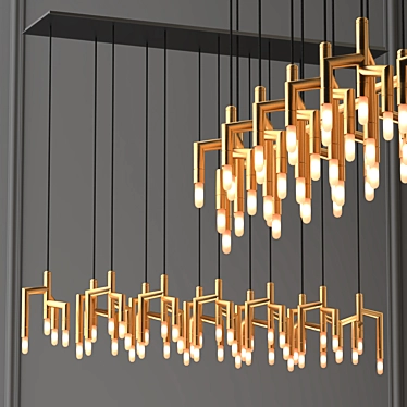 Elegance Defined: Rameau Chandelier 3D model image 1 