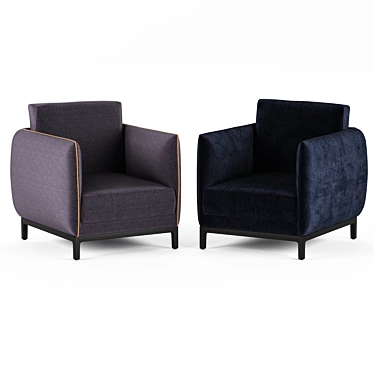 Lima Armchair: Sleek & Modern Design 3D model image 1 