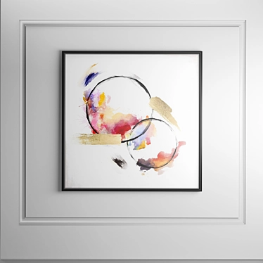 Abstract Circles Framed Picture 3D model image 1 