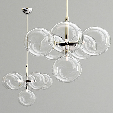 Modern 6-Light LED Pendant 3D model image 1 