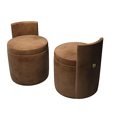 Luxury Turri Madison Pouf 3D model image 1 