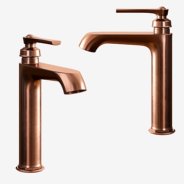 Modern Cooper Vessel Faucet 3D model image 1 