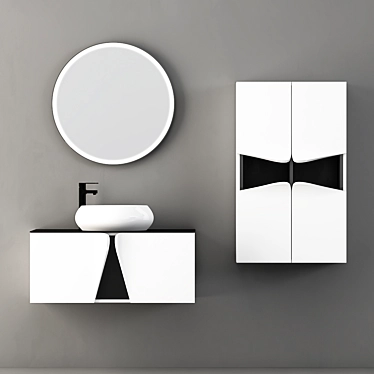 Modern Bathroom Cabinet Set | No. 060 3D model image 1 