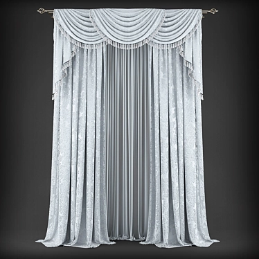 Elegant Poly Curtain: 358656 3D model image 1 