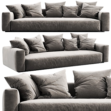 Sleek Flexform Lario 2 Sofa 3D model image 1 