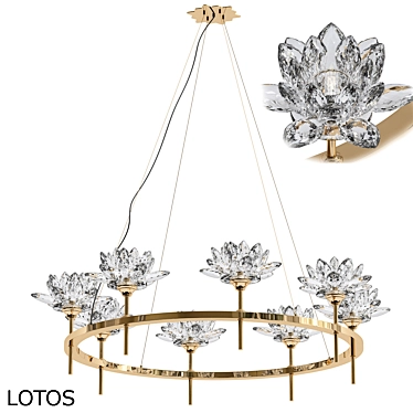 Modern Design Lotos Pendant Lamp 3D model image 1 