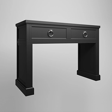 Estate Console Table 125cm Black 3D model image 1 