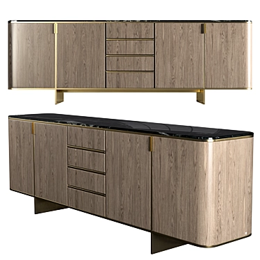 Timeless Elegance: Laskasas Dean Sideboard 3D model image 1 