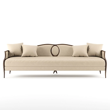 Elegant Feraud Mahogany Sofa 3D model image 1 