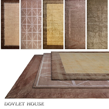 DOVLET HOUSE Silk & Wool Carpets (5 pcs) - Part 480 3D model image 1 